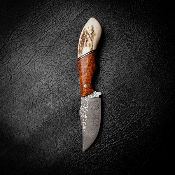 Mini Skinner — Afzelia Xylay, Brass & Deer Antler