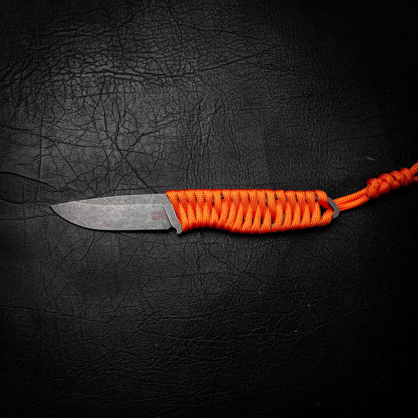 Paracord Utility Knife — Orange Paracord