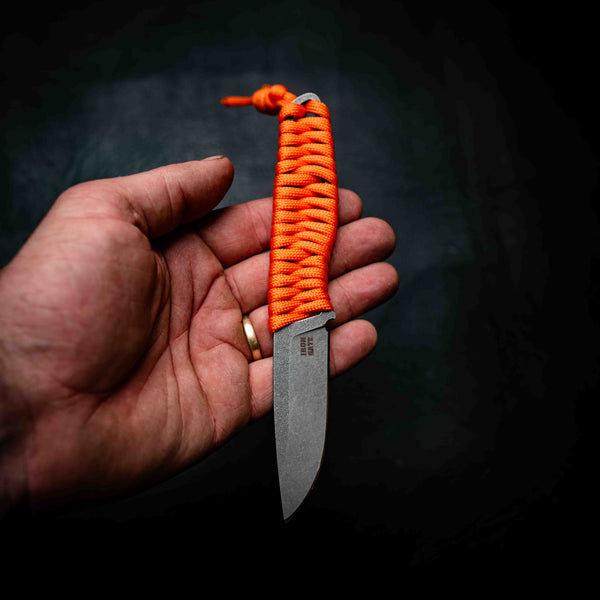 Paracord Utility Knife — Orange Paracord
