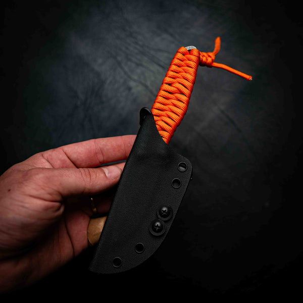 Paracord Utility Knife — Orange Paracord