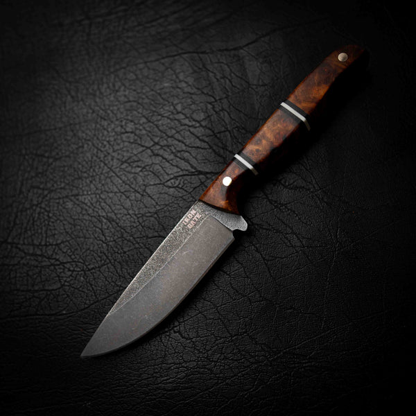 The Ringer — Amboyna Burl & Black and White G10