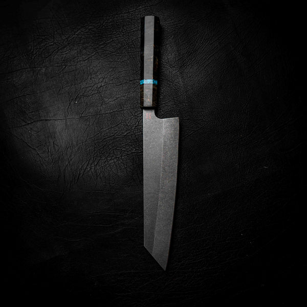 Kiritsuke — Stonewashed N690, Black Maple Burl & TruStone Wa Handle