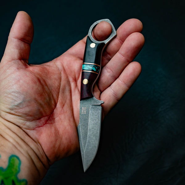 Mini Hunter — Purple Gidgee, Aqua TruStone & Buffalo Horn