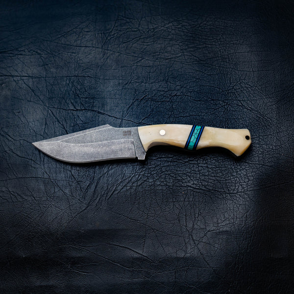 Wide Hunter — Giraffe Bone & Aqua TruStone
