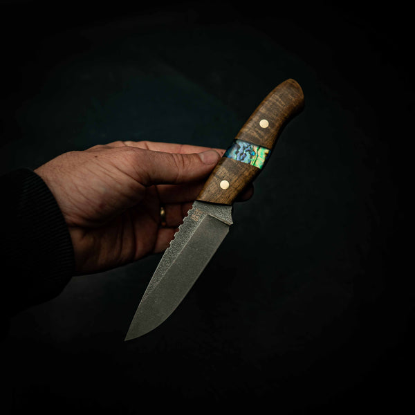 Bushcraft – Dark Stonewashed — In-hand view | Iron Gate Knives