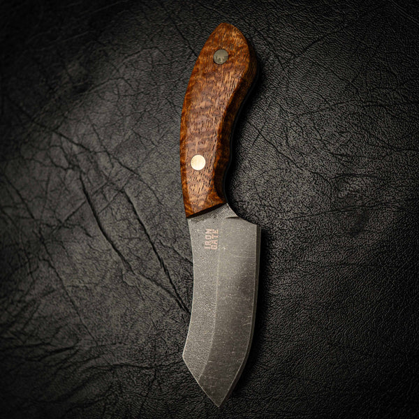 Notch — Stabilised Afzelia Xylay — Alternate view | Iron Gate Knives