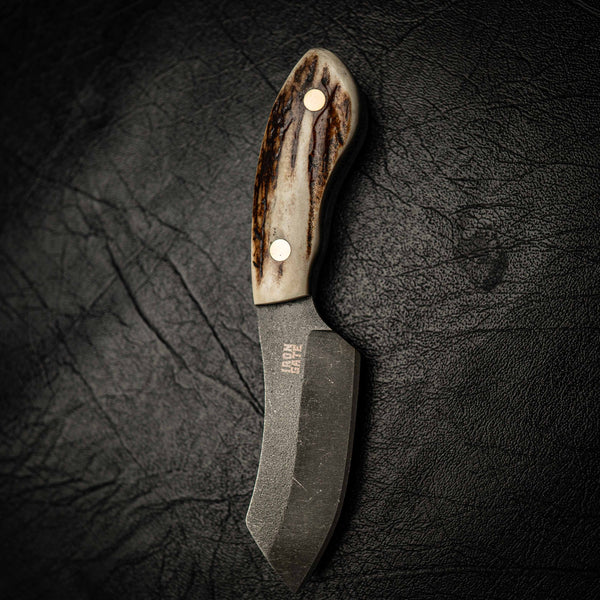 Notch — Fallow Deer Antler — In-hand view | Iron Gate Knives