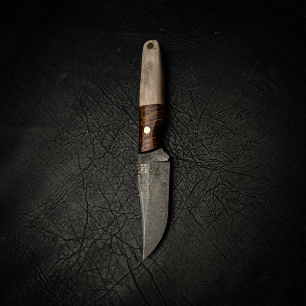 Scout — Fallow Deer Antler & Tasmanian Blackwood — Detail view | Iron Gate Knives
