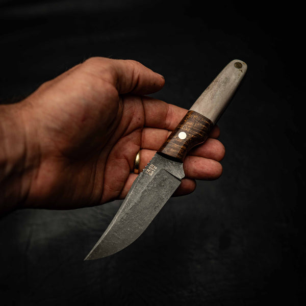 Scout — Fallow Deer Antler & Tasmanian Blackwood — In-hand view | Iron Gate Knives