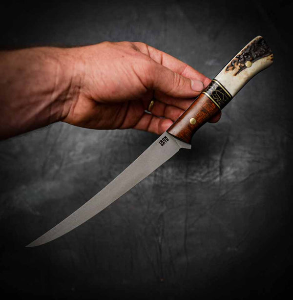 Pre-Order — Mako Fillet/Boning — Tasmanian Blackwood, TruStone & Deer Antler