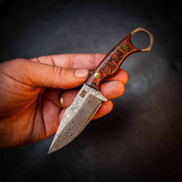 Damascus Mini Hunter — Mars FatCarbon