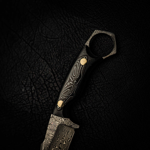 Damascus Mini Hunter – Carbon Fiber & Aluminium