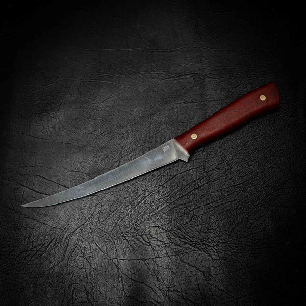 Iron Gate Mako 12C27 dive and fillet knife, Classic Red Grip-Tec handle