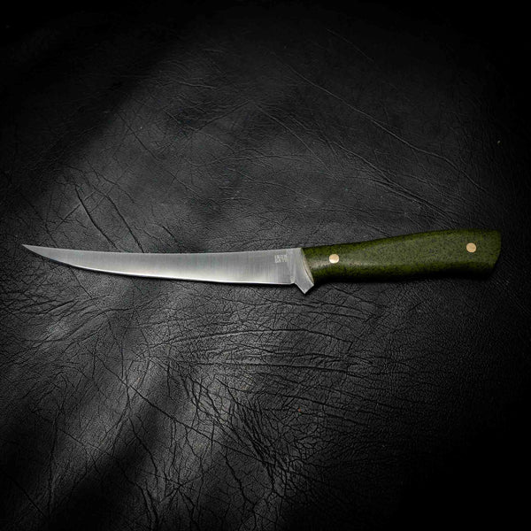 Iron Gate Mako 12C27 dive and fillet knife, OD Green Grip-Tec handle