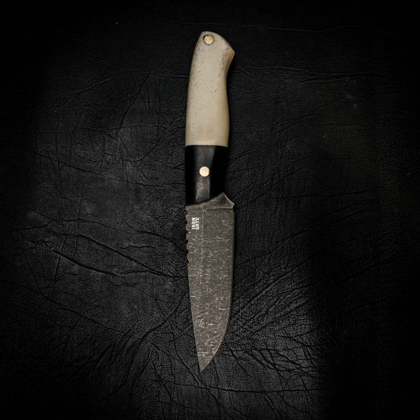 Bushcraft — Stonewashed N690 | Buffalo Horn & Giraffe Bone