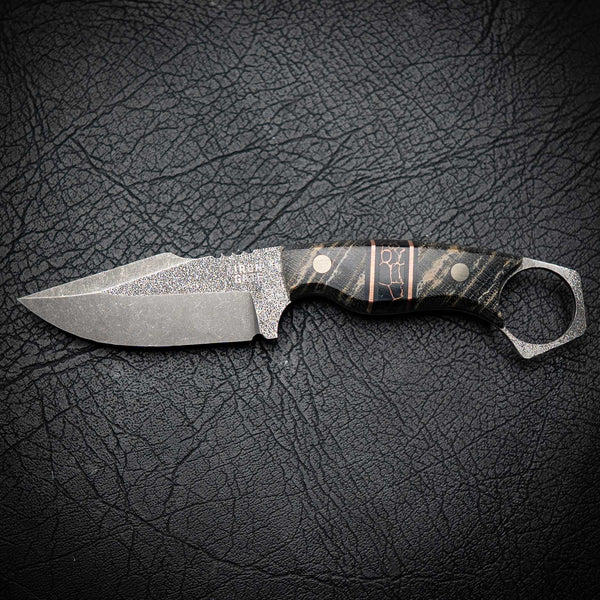 Mini Hunter – Black Dyed Stabilised Pagoda w/ Copper Trustone Spacer (Stonewashed)