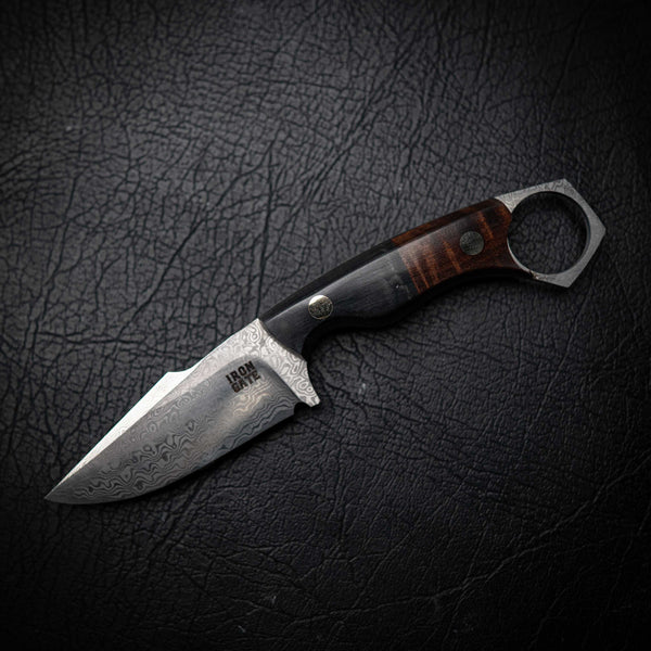 Mini Hunter – Ringed Gidgee & Black Dyed Birch (Damascus)