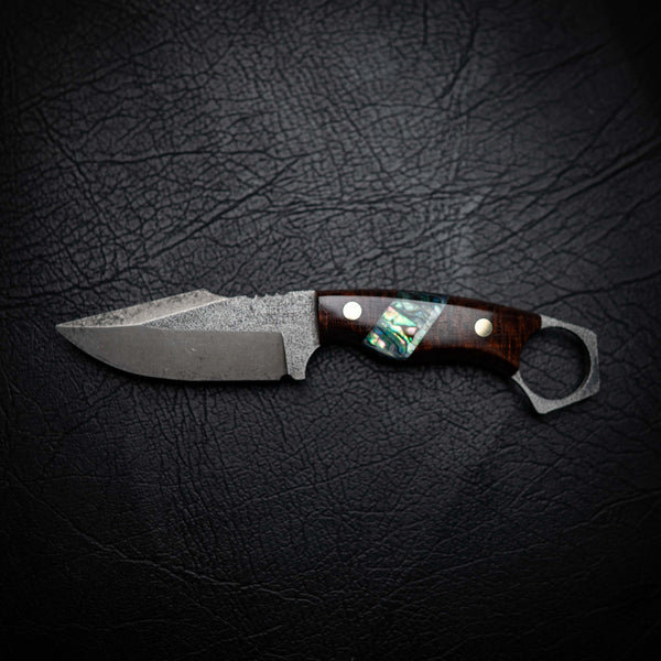 Mini Hunter – Ringed Gidgee & Abalone Shell (Stonewashed)
