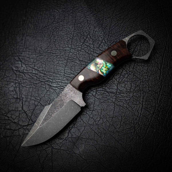 Mini Hunter – Ringed Gidgee & Abalone Inlay (Stonewashed)