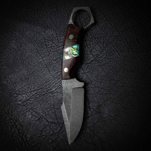 Mini Hunter – Ringed Gidgee & Abalone Inlay (Stonewashed)