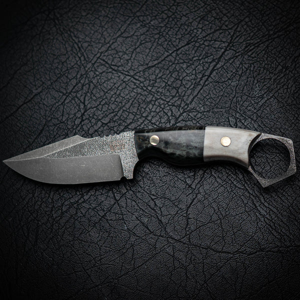 Mini Hunter – Black Dyed Birch & Antler (Stonewashed)