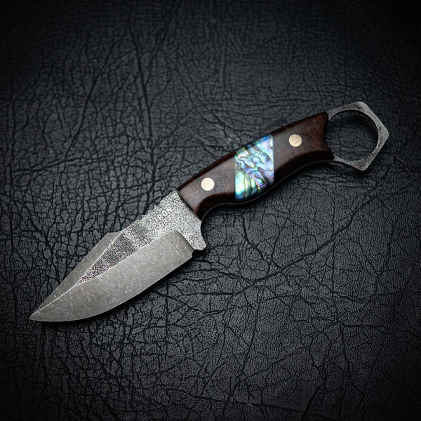 Mini Hunter – Ringed Gidgee & Abalone Inlay (Stonewashed)