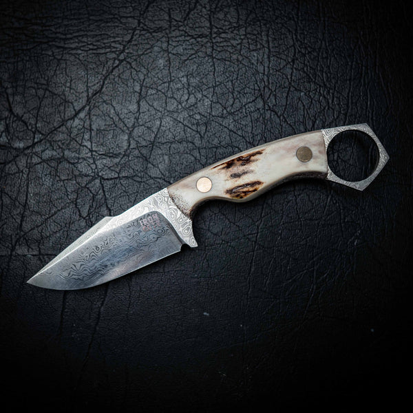 Mini Hunter – Full Antler (Damascus)