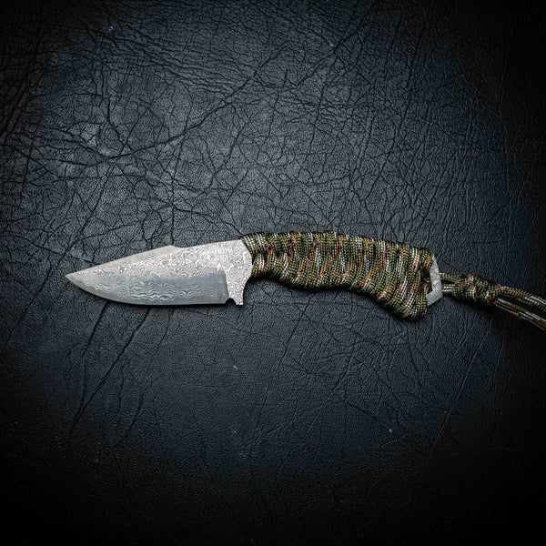 Mini Hunter – Green Camo Paracord (Damascus)