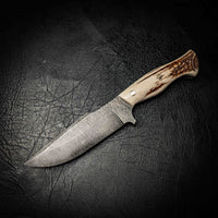 N690 Hunter — Full Fallow Deer Antler (Stonewashed)