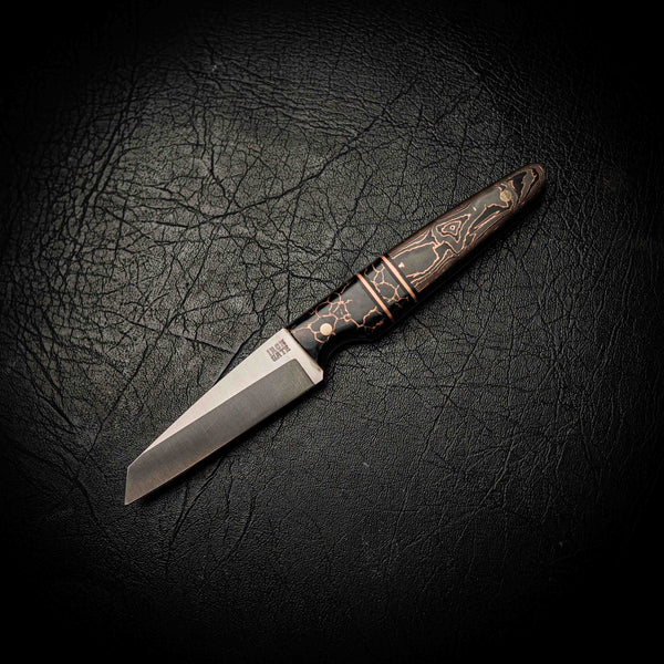 Elmax Wharncliffe – Copper Infused TruStone, Copper Spacers & Copper Carbon Fiber