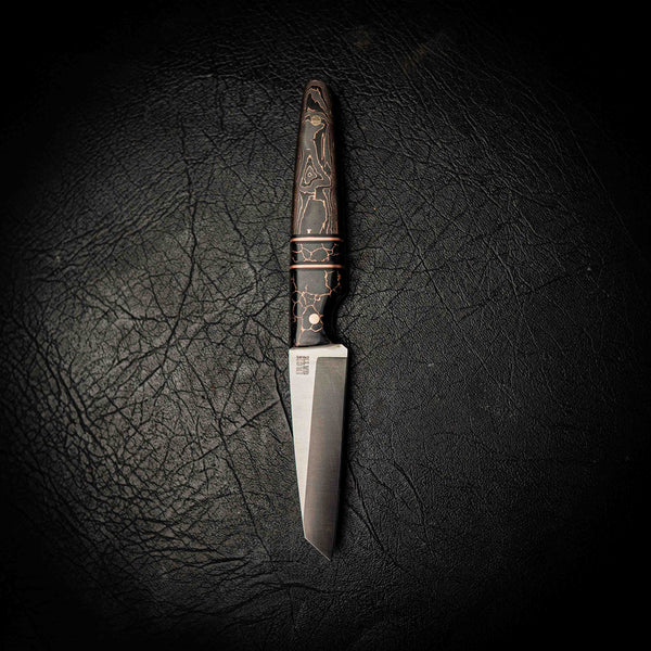 Elmax Wharncliffe – Copper Infused TruStone, Copper Spacers & Copper Carbon Fiber