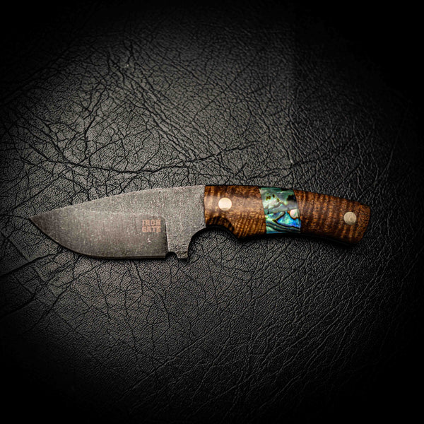 Mini Skinner – Ringed Acacia with Abalone Inlay