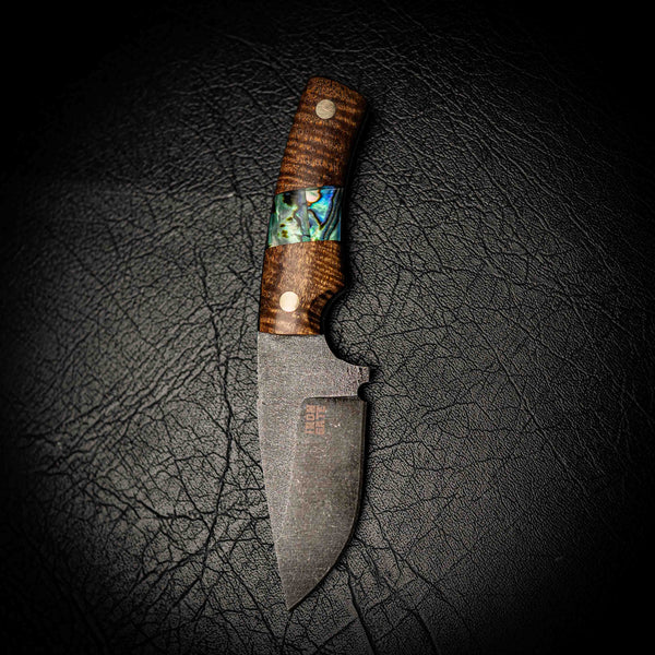 Mini Skinner – Ringed Acacia with Abalone Inlay