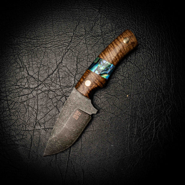 Mini Skinner – Ringed Acacia with Abalone Inlay