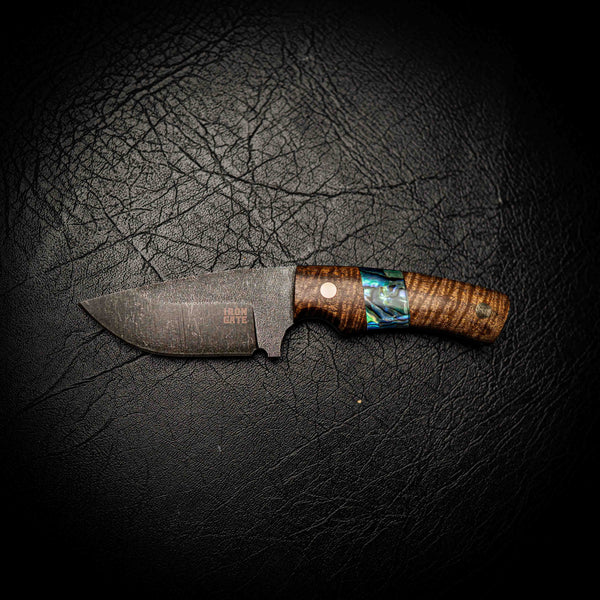 Mini Skinner – Ringed Acacia with Abalone Inlay