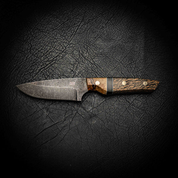 N690 Scout Knife – Spalted Maple, Ancient Redgum Spacer & Banksia
