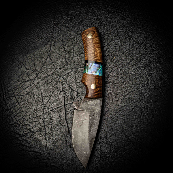 Mini Skinner – Ringed Acacia with Abalone Inlay
