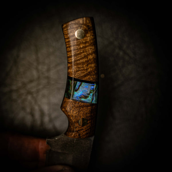 Mini Skinner – Ringed Acacia with Abalone Inlay
