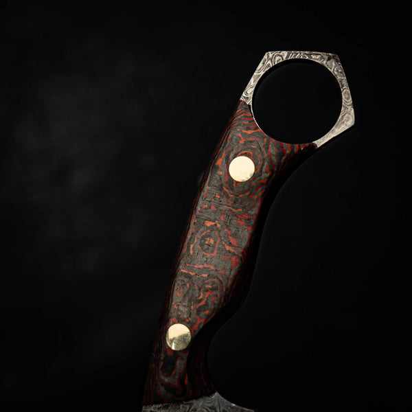 Damascus Mini Hunter – Mars Carbon Fiber by FatCarbon