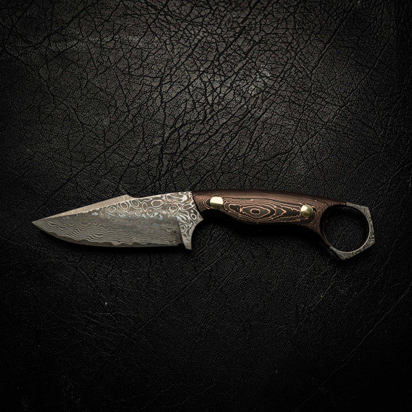 Damascus Mini Hunter – Copper Infused Carbon Fiber