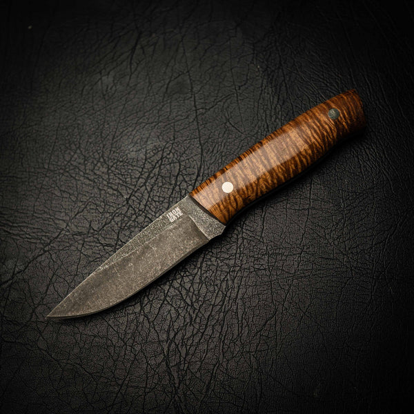 N690 Bushcraft Knife – Dark Stonewashed Finish