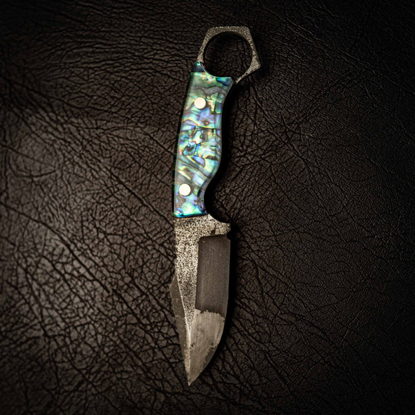 N690 Mini Hunter – Full Abalone (Paua) (Rugged Etched Finish)
