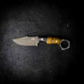 Mini Hunter – Stonewashed N690 | African Blackwood & Yellow Dyed Birch