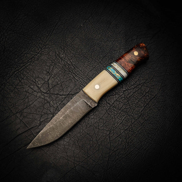 N690 Bushcraft Knife – Dark Stonewash