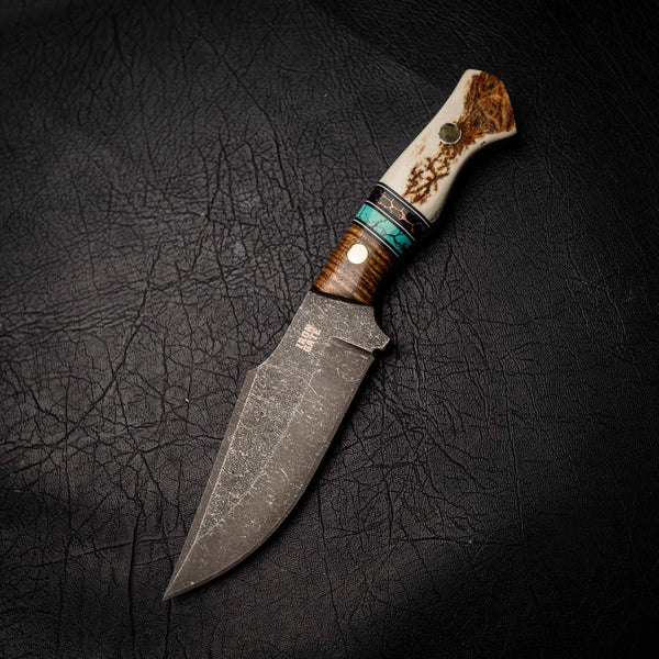 Elmax Hunter – Stabilised Acacia, TruStone Inlay & Fallow Deer Antler