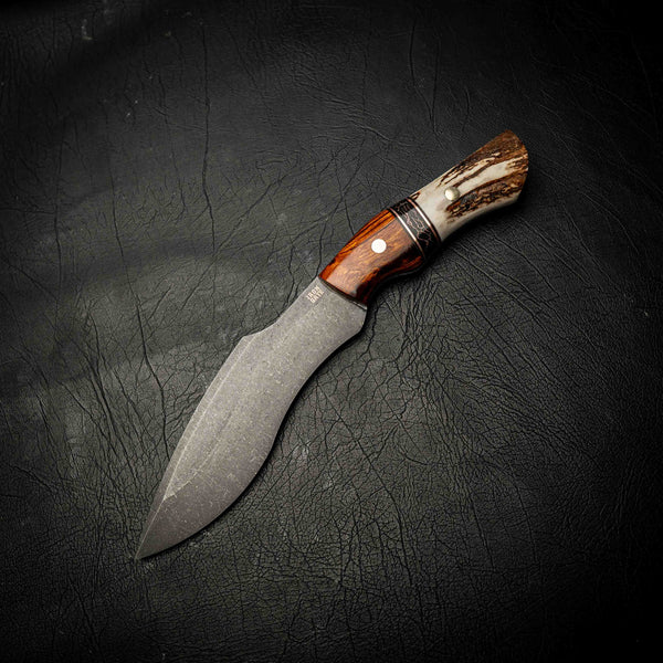 Stonewashed Kukri – Ironwood, TruStone & Antler