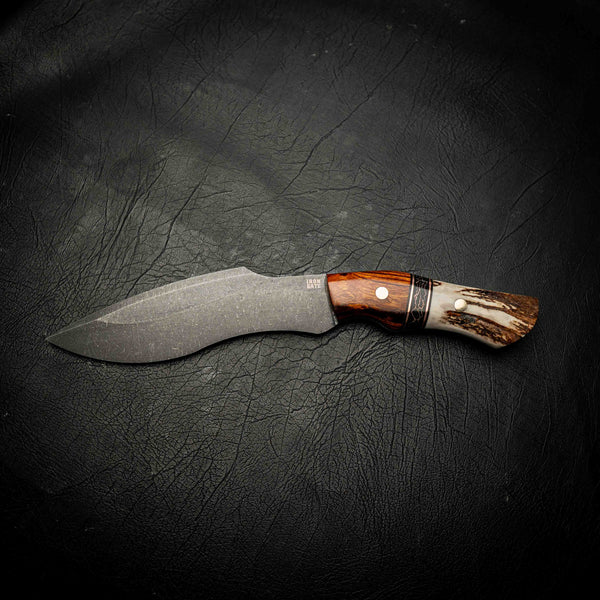 Stonewashed Kukri – Ironwood, TruStone & Antler