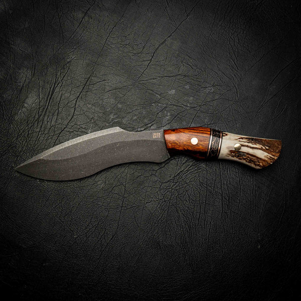 Stonewashed Kukri – Ironwood, TruStone & Antler
