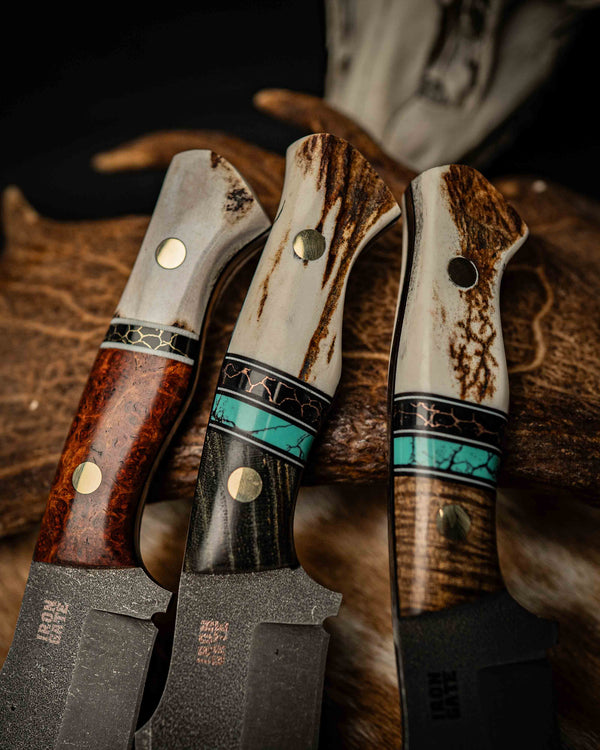 Iron Gate Knives handmade custom knife collection display