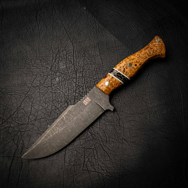 N690 Hunter – Golden Amboyna Burl & Black TruStone